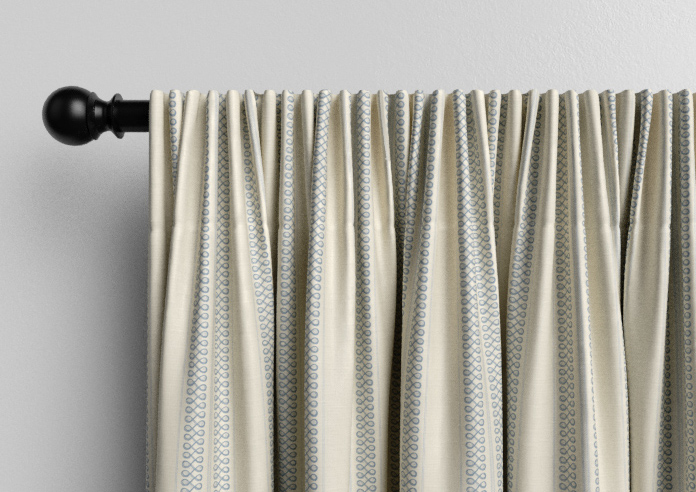 Trellis Prints, Noble Stripe Raffs Blue - Made to Measure Curtains - Image 9